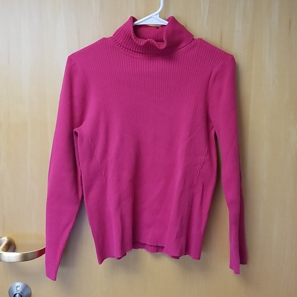 Pink turtle neck